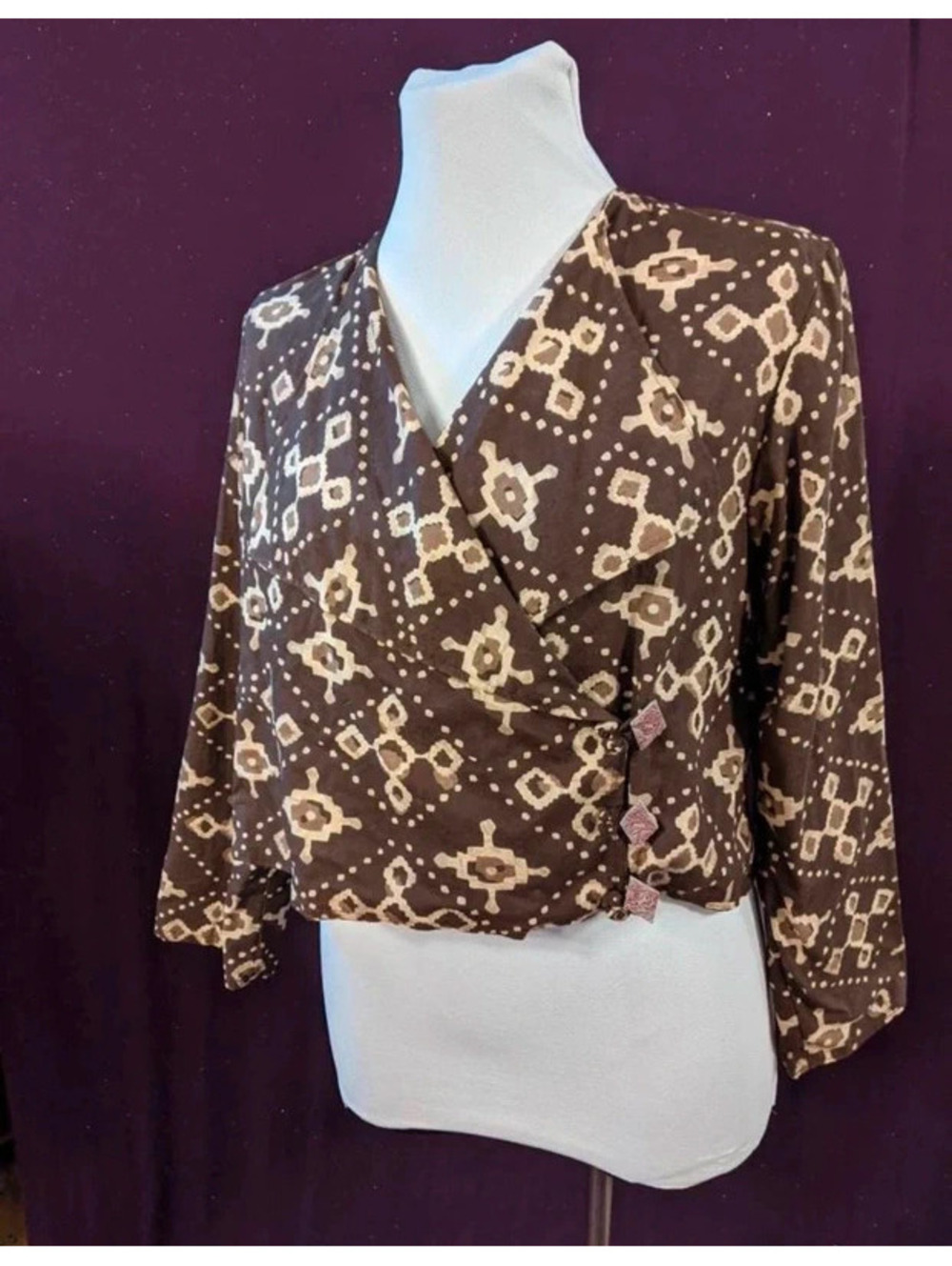 Cotton Mud Print Moto Lightweight Jacket Top M